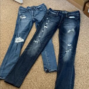 Stylish Blue Distressed American eagle size 6